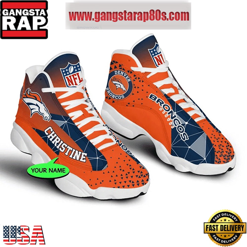 NFL Denver Broncos Personalized Air Jordan 13 Sport Shoes