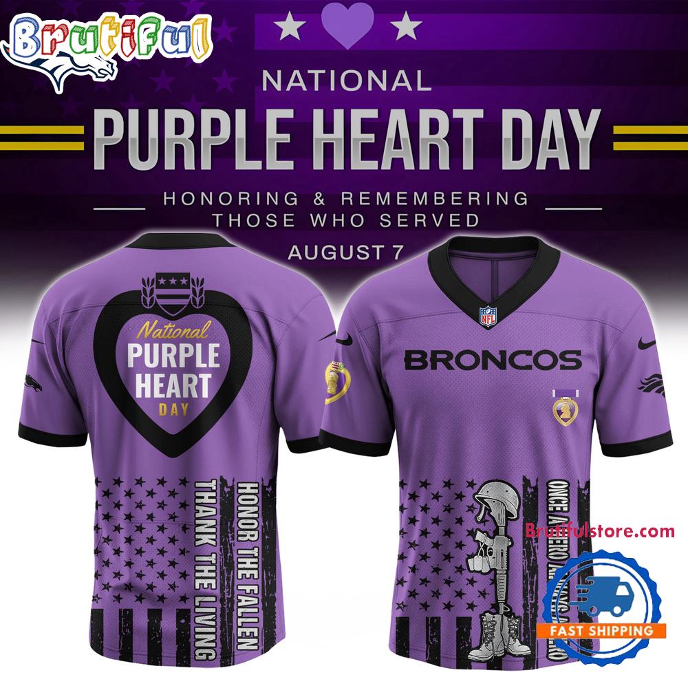 NFL Denver Broncos Purple Heart Day Limited Edition Football Jersey