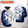 NFL Denver Broncos Team Skull 3D Printed Hoodie Shirt
