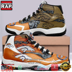 NFL Denver Broncos Unique Design Air Jordan 11 Running Sneaker Shoes