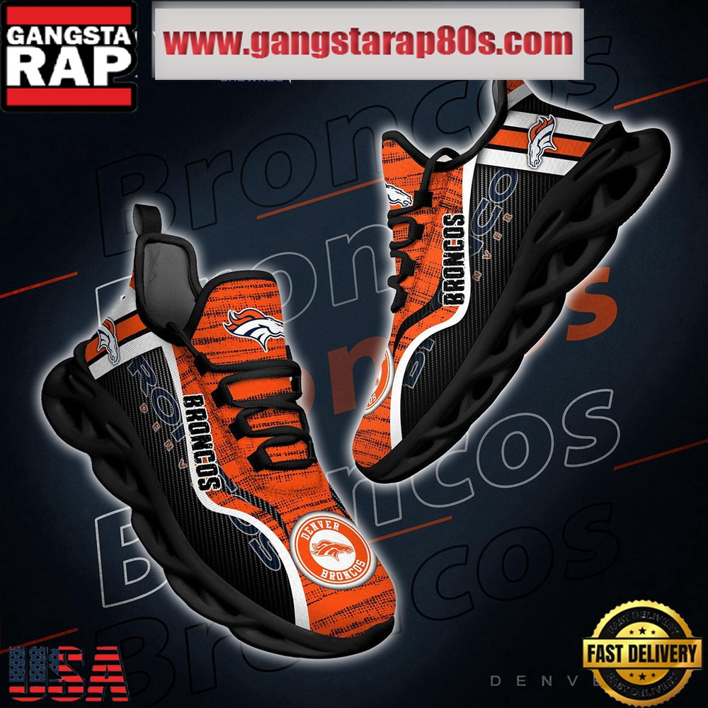 NFL Denver Broncos Unique Design Max Soul Shoes Running Sneakers