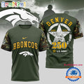 NFL Denver Broncos US Army 250th Birthday Celebration 3D Shirt