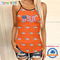 NFL Denver Broncos USA Independence Day Women’s Criss Cross Tank Top