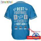 NFL Detroit Lions Best Dad Ever Baseball Jersey