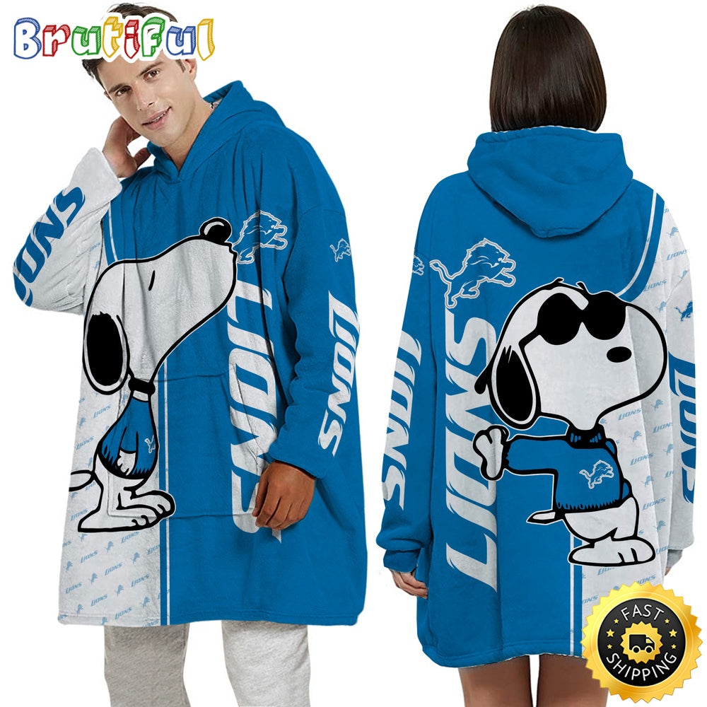 NFL Detroit Lions Blanket Hoodie For Fans Unisex Hoodie