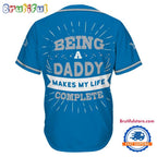 NFL Detroit Lions Football Being A Daddy Father’s Day Baseball Jersey