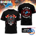 NFL Detroit Lions Football Team Fire Fighter Unisex 3D Shirt