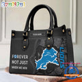 NFL Detroit Lions Forever Not Just When We Win Women’s Leather Hand Bag