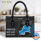 NFL Detroit Lions Forever Not Just When We Win Women’s Leather Hand Bag