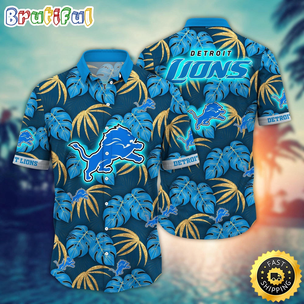 NFL Detroit Lions Hawaii Shirt Flower Beachy Keen Fashion