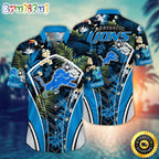 NFL Detroit Lions Hawaii Shirt Flower Vibrant Beachy Shirts