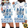 NFL Detroit Lions Hoodie Dress Gnomes All Over Print Hoodie Women