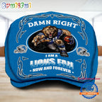 NFL Detroit Lions Mascot Football Fans Custom Jeff Cap