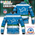 NFL Detroit Lions Snow Xmas Tree Christmas Custom Baseball Jacket