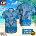NFL Detroit Lions Vintage Style Custom Name Aloha Hawaiian Shirt