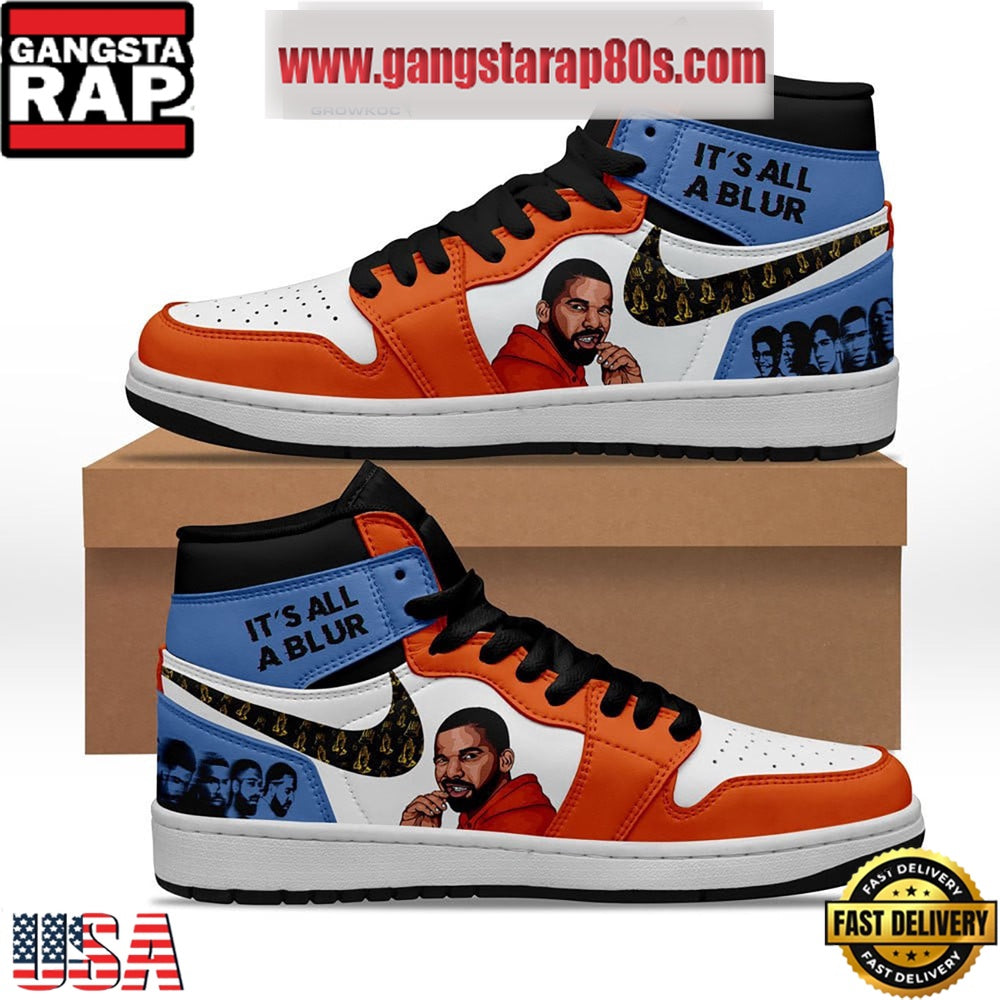 Drake It’s All A Blur Air Jordan 1 Sneakers Shoes