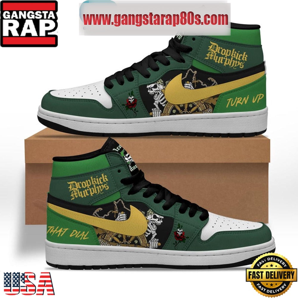 Dropkick Murphys Turn Up That Dial Rock Time Air Jordan 1 Sneakers Shoes