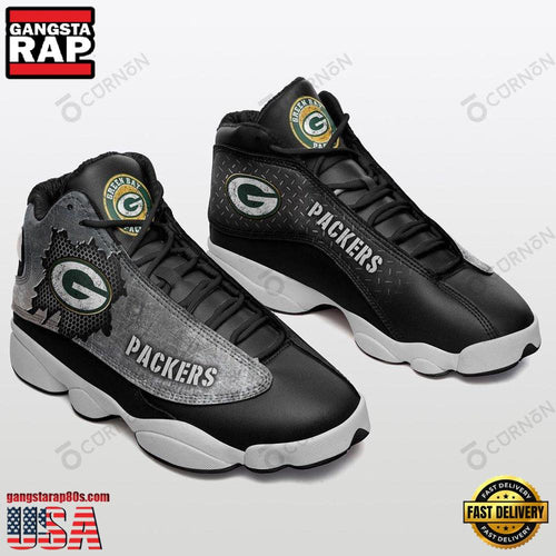 NFL Green Bay Packers New Design Air Jordan 13 Running Sneakers Shoes