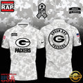 NFL Green Bay Packers Camo 2025 Salute to Service Polo Shirt