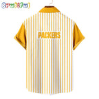 NFL Green Bay Packers Classic Retro Mascot Line Summer Beach Hawaiian Shirt