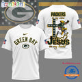 NFL Green Bay Packers Football And Jesus 3D Shirt