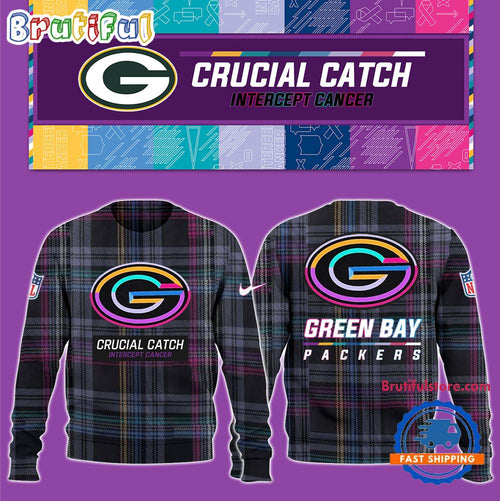 NFL Green Bay Packers Football Crucial Catch Intercept Cancer Design New Unisex Sweatshirt, Hoodie, TShirt