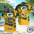 NFL Green Bay Packers Football Mascot Summer Hawaiian Shirt