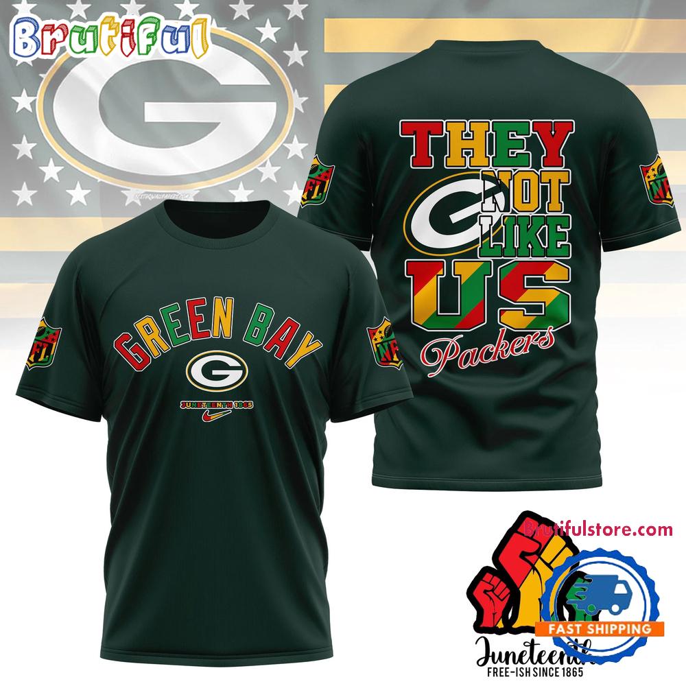 NFL Green Bay Packers Football Team 2025 Juneteenth Freedom Day Unisex 3D Shirt