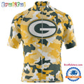 NFL Green Bay Packers Football Team Colorful Camo Cycling Jersey