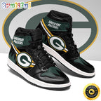 NFL Green Bay Packers Green Black Edition Air Jordan 1 High Sneakers