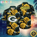 NFL Green Bay Packers Hawaii Shirt Flower Aloha Spirit Shirts