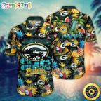 NFL Green Bay Packers Hawaii Shirt Flower Relaxed Island Wear
