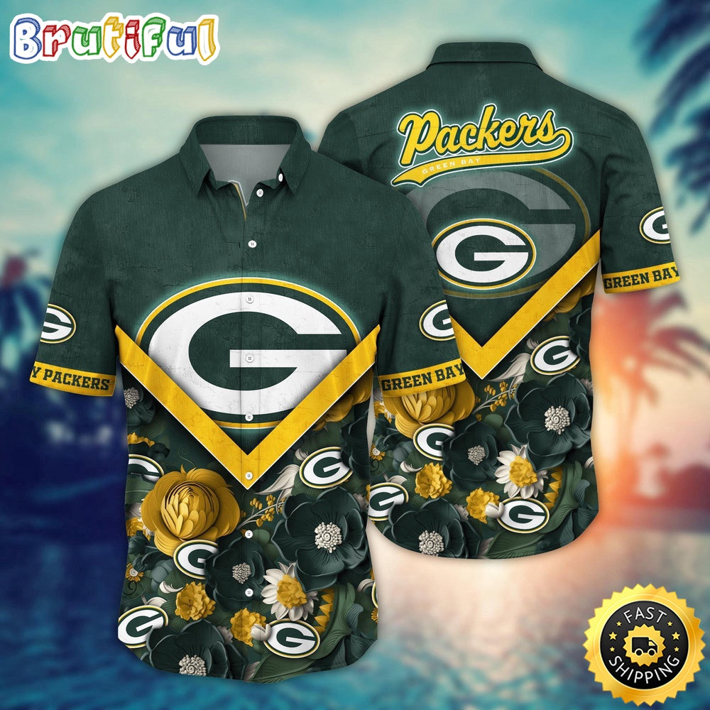 NFL Green Bay Packers Hawaii Shirt Flower Summer Ready Shirts