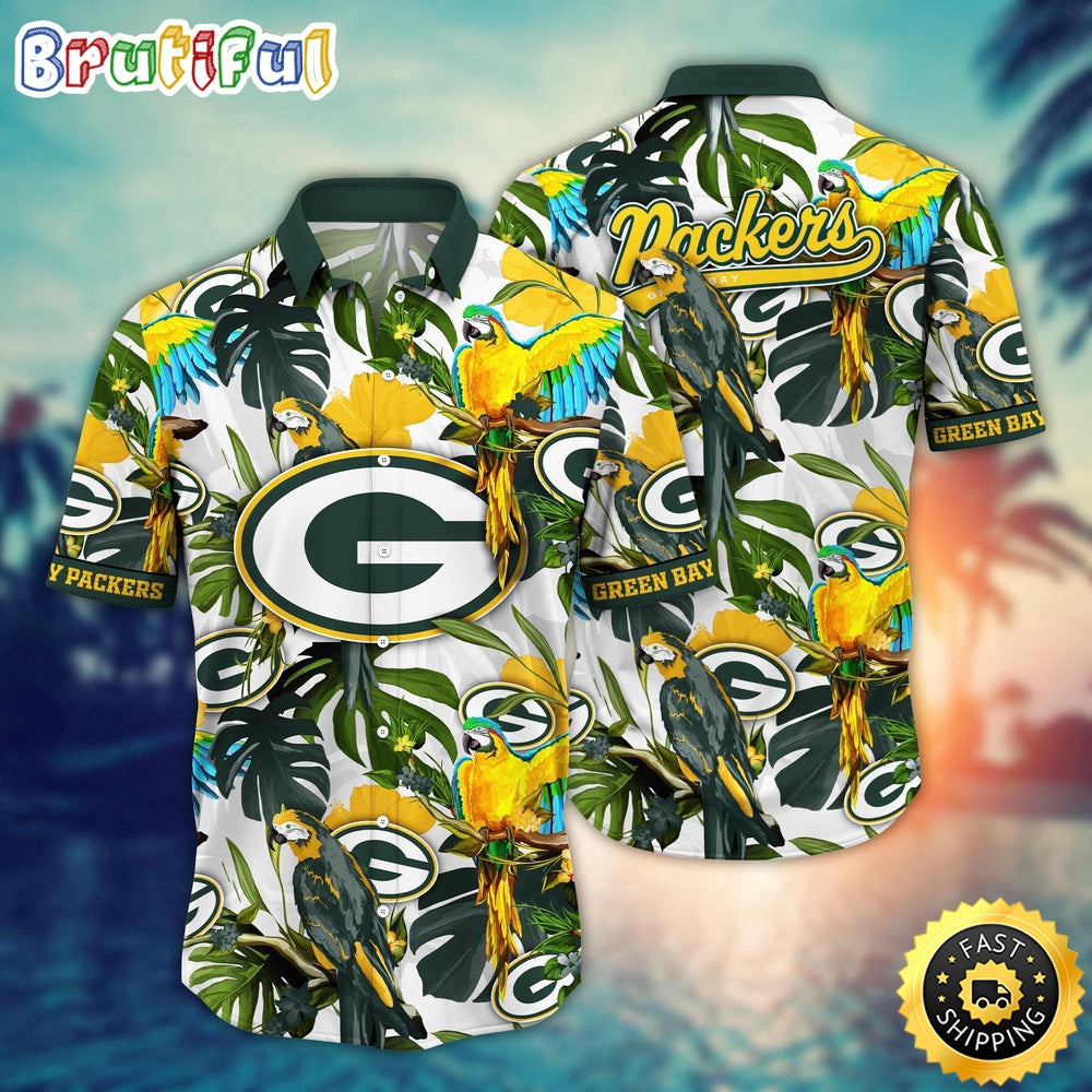 NFL Green Bay Packers Hawaii Shirt Flower Sunshine Inspired Tops