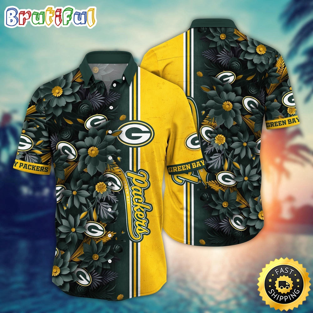 NFL Green Bay Packers Hawaii Shirt Flower Tropical Vibes In Shirts