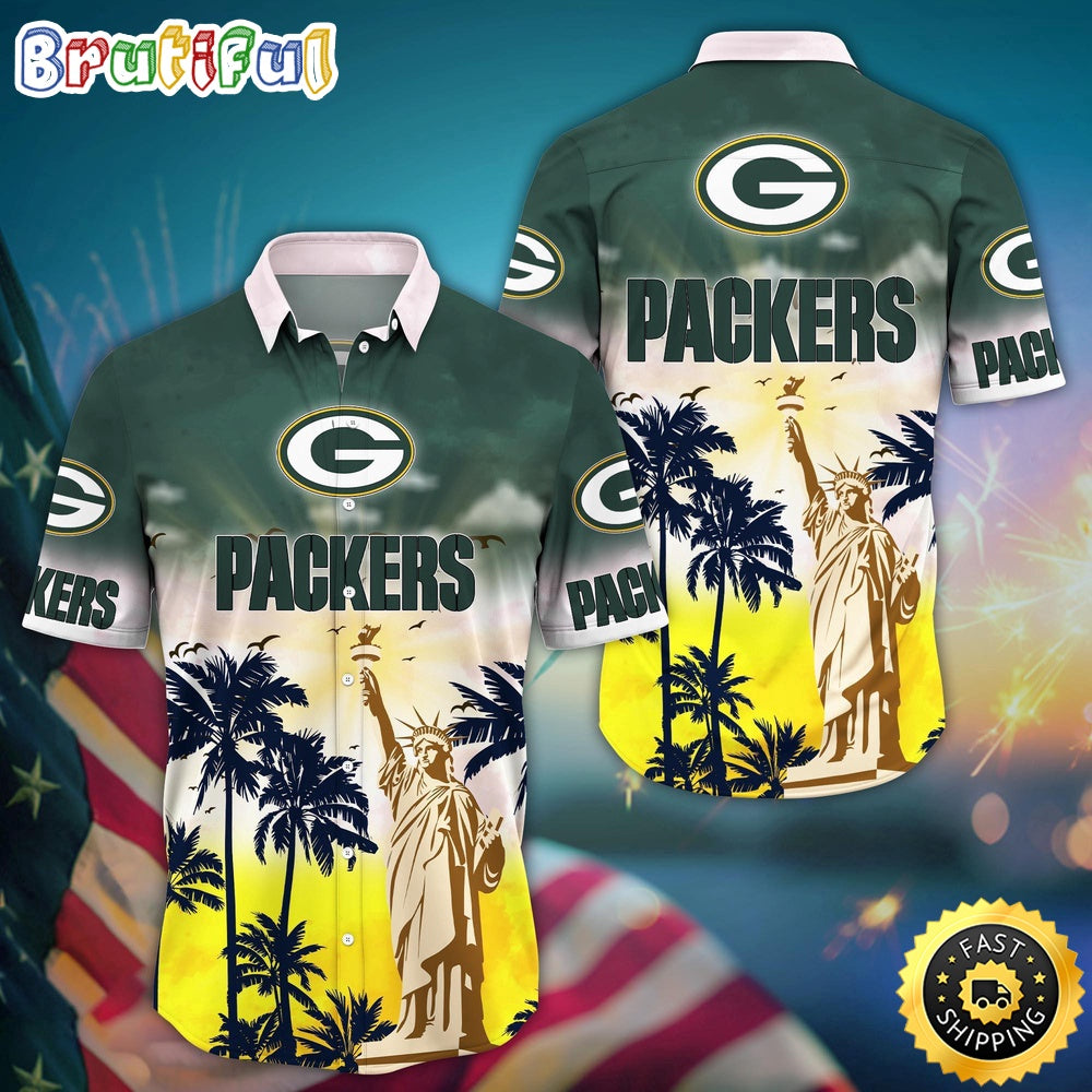 NFL Green Bay Packers Hawaii Shirt Statue Of Liberty Aloha Shirt