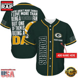 NFL Custom Name Green Bay Packers I Love Being A Dad Father’s Day New Design Baseball Jersey Shirt