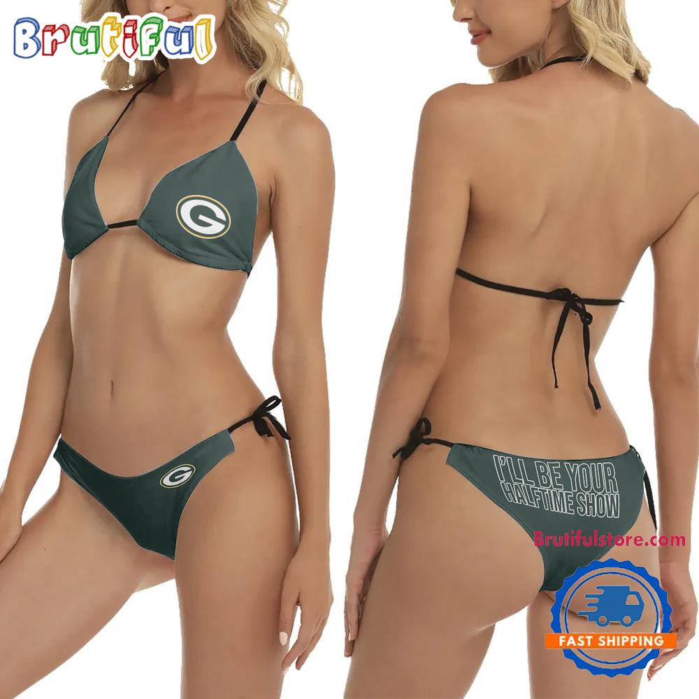 NFL Green Bay Packers I’ll Be Your Halftime Show 2 Piece Women’s Bikini Swimsuit