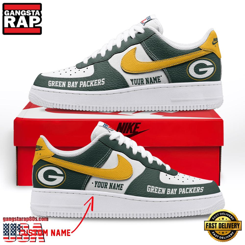 NFL Green Bay Packers New Design Custom Air Force 1 Running Sneakers Shoes