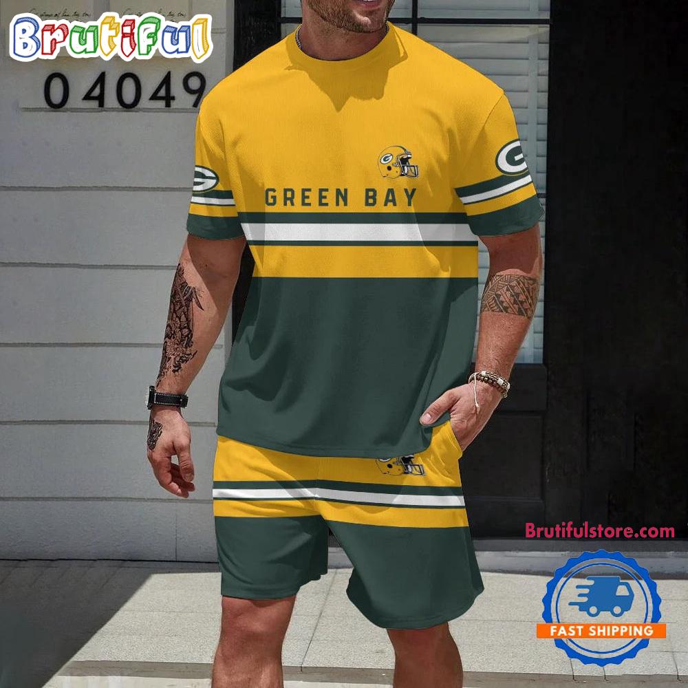 NFL Green Bay Packers Limited New T Shirt And Shorts Set