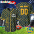NFL Green Bay Packers Logo Team Hologram Pattern Design Baseball Jersey