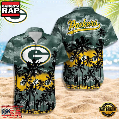 NFL Green Bay Packers Logo Team Aloha Hawaiian Shirt