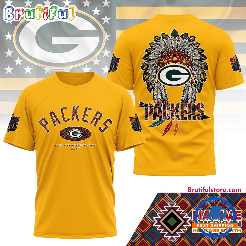 NFL Green Bay Packers Native American Heritage Month New 3D Shirt
