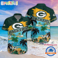 NFL Green Bay Packers Palm Tree Summer Beach Aloha Hawaiian Shirt