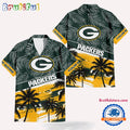 NFL Green Bay Packers Palm Tree Tropical Trendy Football Hawaiian Shirt