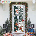 NFL Green Bay Packers Santa Reindeer Merry Christmas Door Cover, Football Christmas Home Decor