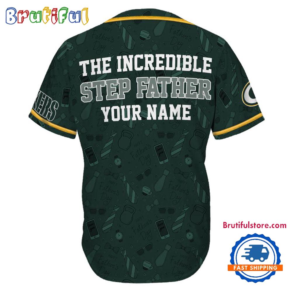 NFL Green Bay Packers The Increadible Step Father’s Day Baseball Jersey
