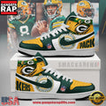 NFL Green Bay Packers Trending Football Sneakers Nike Air Jordan 1 Shoes