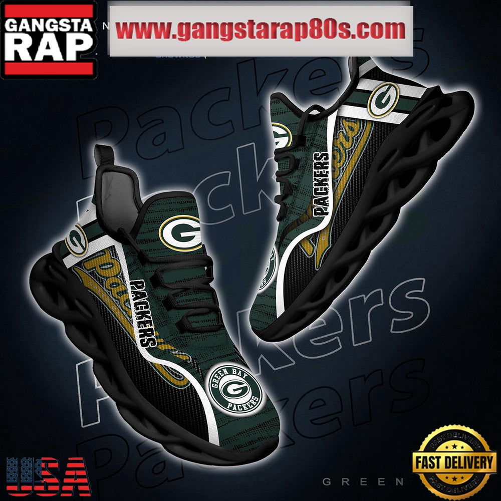 NFL Green Bay Packers Unique Design Max Soul Shoes Running Sneakers