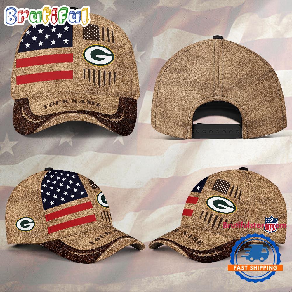NFL Green Bay Packers x American Flag Custom Baseball Cap